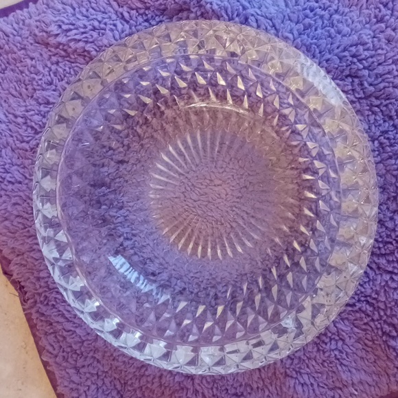 ,Vintage "cut glass",round ash tray/ or candy/ nut bowl..New/never used,)1980's - Picture 8 of 9